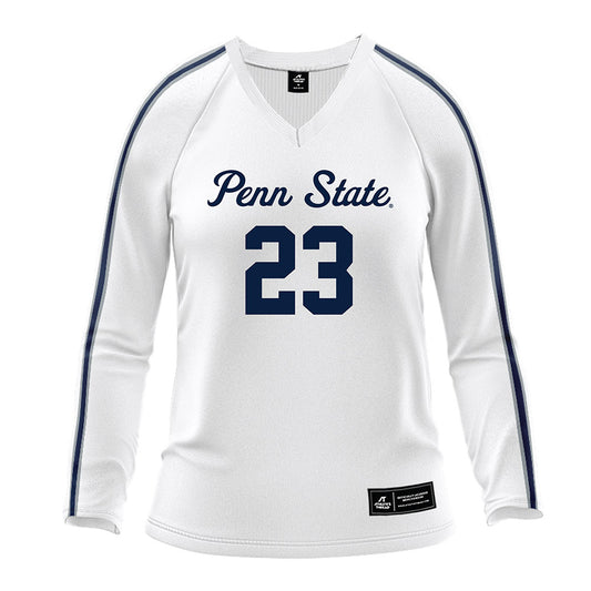 Penn State - NCAA Women's Volleyball : Catherine Burke - White Volleyball Jersey-0