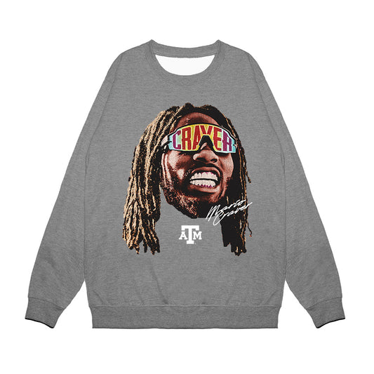 Texas A&M - NCAA Football : Mario Craver - GameFace Premium Crewneck Sweatshirt-0