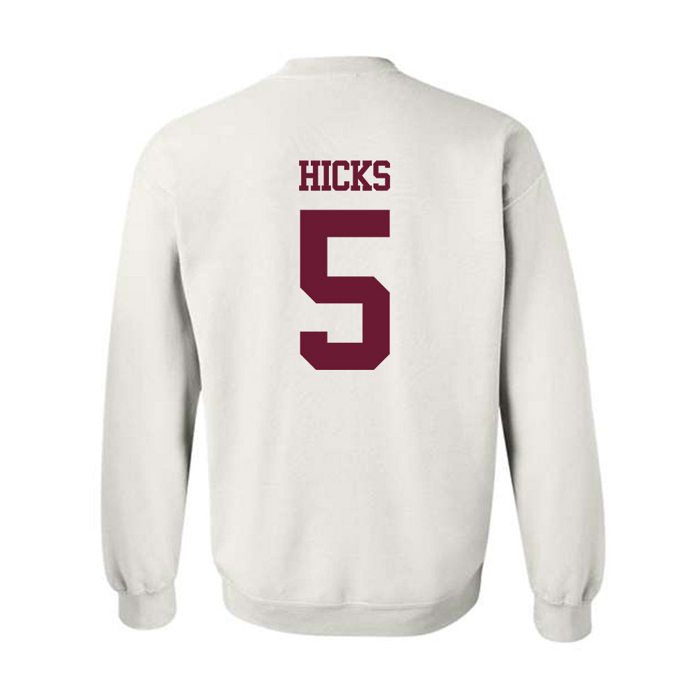 Texas A&M - NCAA Football : DJ Hicks - Statement Shersey Crewneck Sweatshirt-1