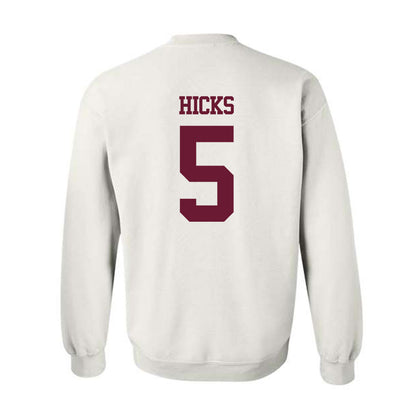Texas A&M - NCAA Football : DJ Hicks - Statement Shersey Crewneck Sweatshirt-1