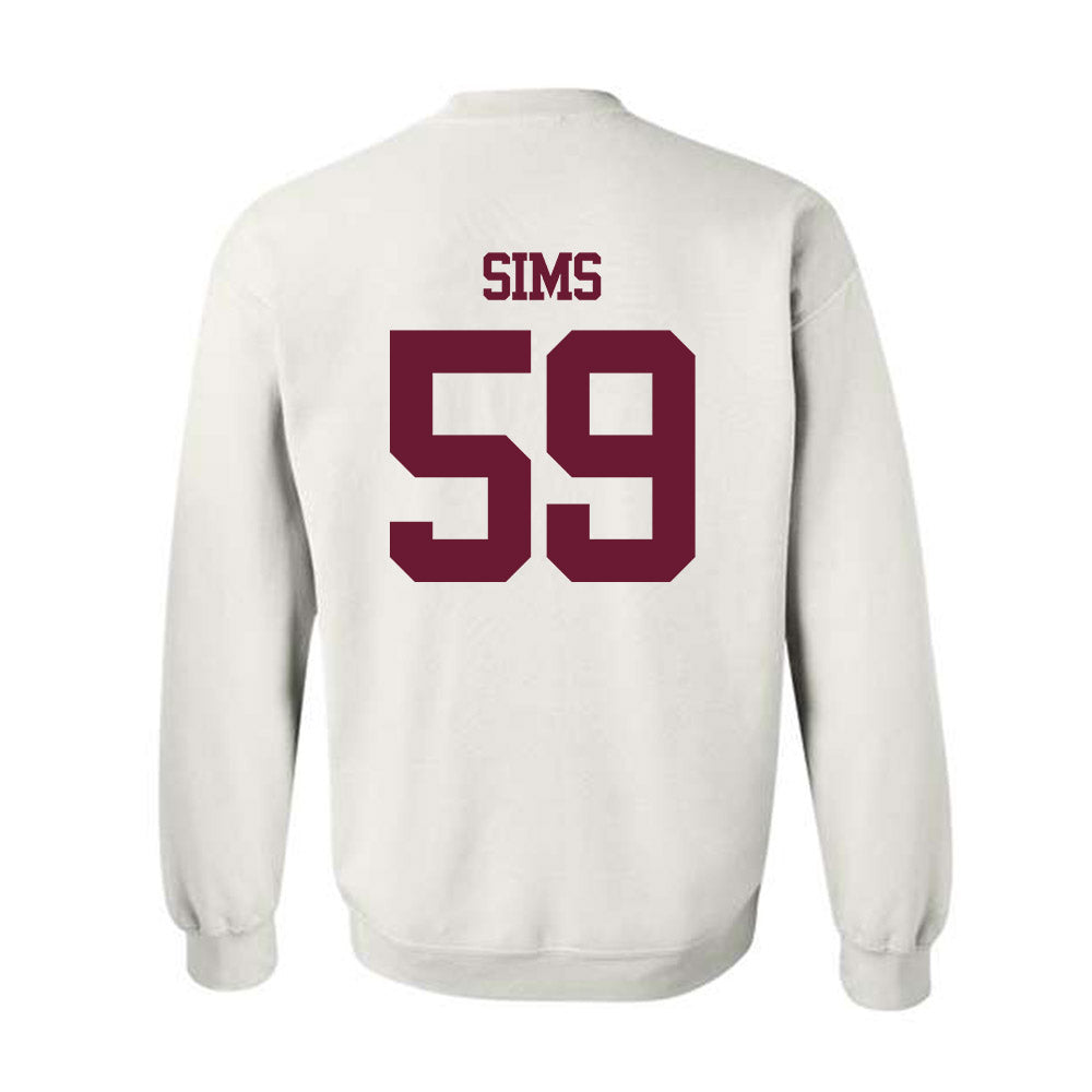 Texas A&M - NCAA Football : Chace Sims - Statement Shersey Crewneck Sweatshirt-1