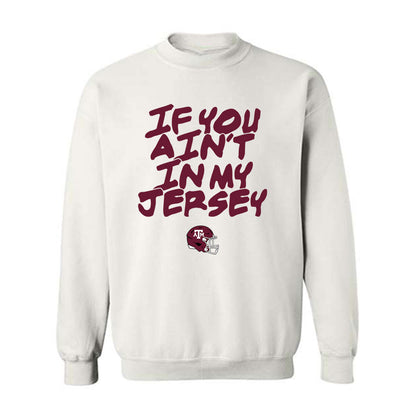 Texas A&M - NCAA Football : TK Norman - Statement Shersey Crewneck Sweatshirt-0