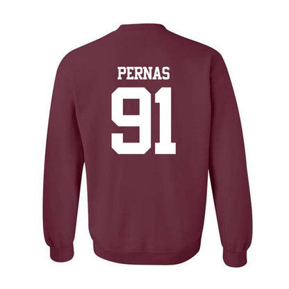 Texas A&M - NCAA Football : Lucas Pernas - Statement Shersey Crewneck Sweatshirt-1