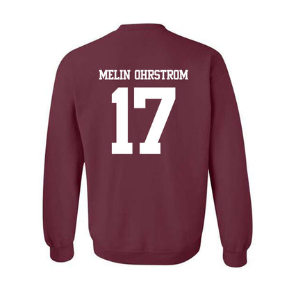 Texas A&M - NCAA Football : Theo Melin Ohrstrom - Statement Shersey Crewneck Sweatshirt-1