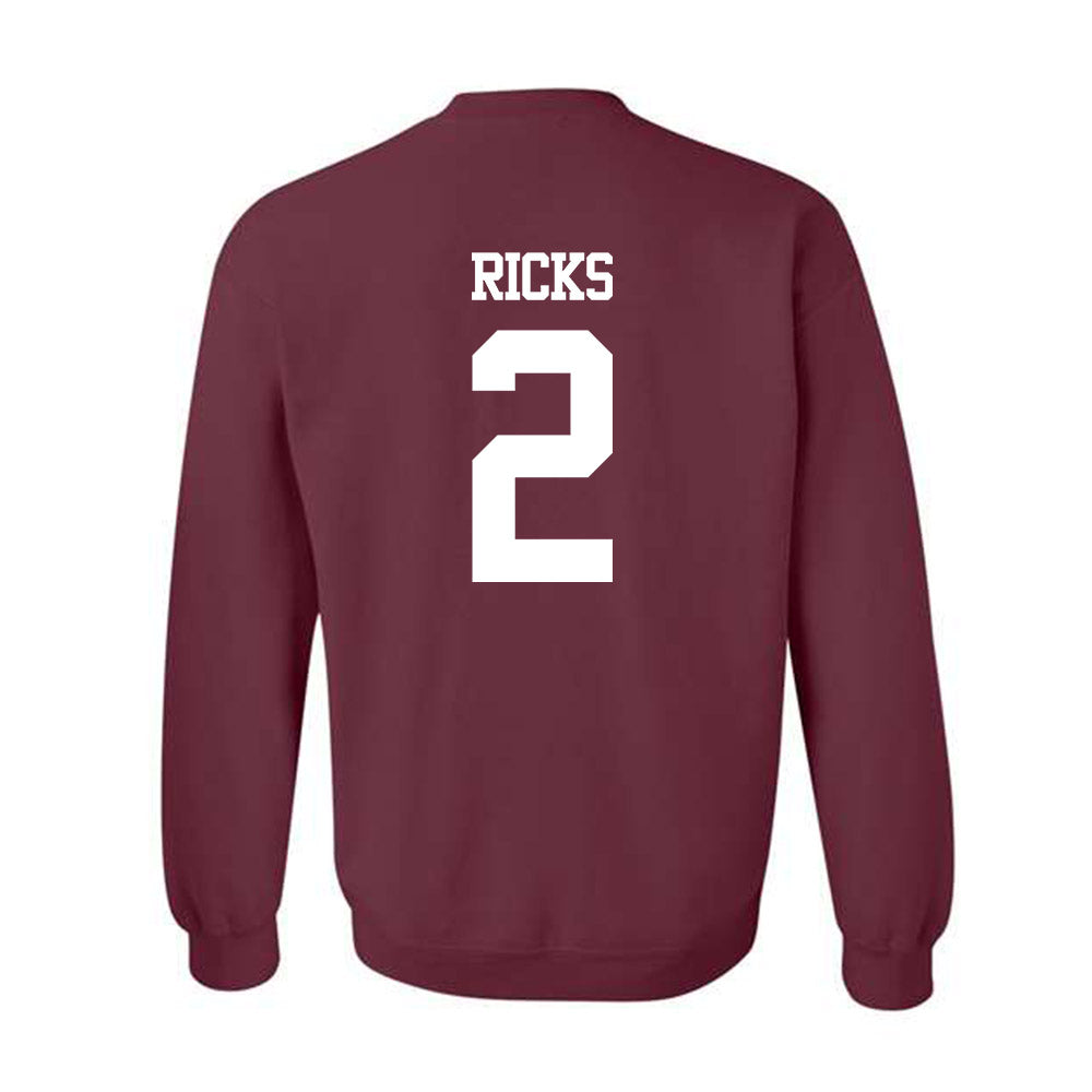 Texas A&M - NCAA Football : Dezz Ricks - Statement Shersey Crewneck Sweatshirt-1