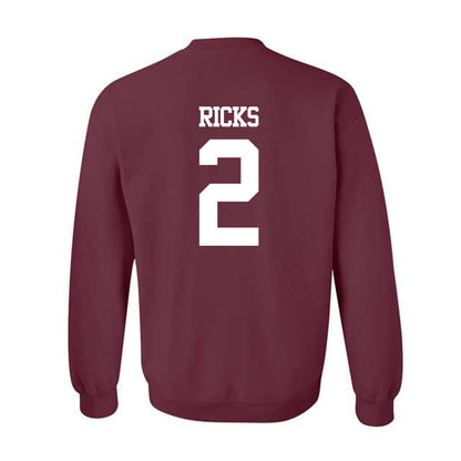 Texas A&M - NCAA Football : Dezz Ricks - Statement Shersey Crewneck Sweatshirt-1