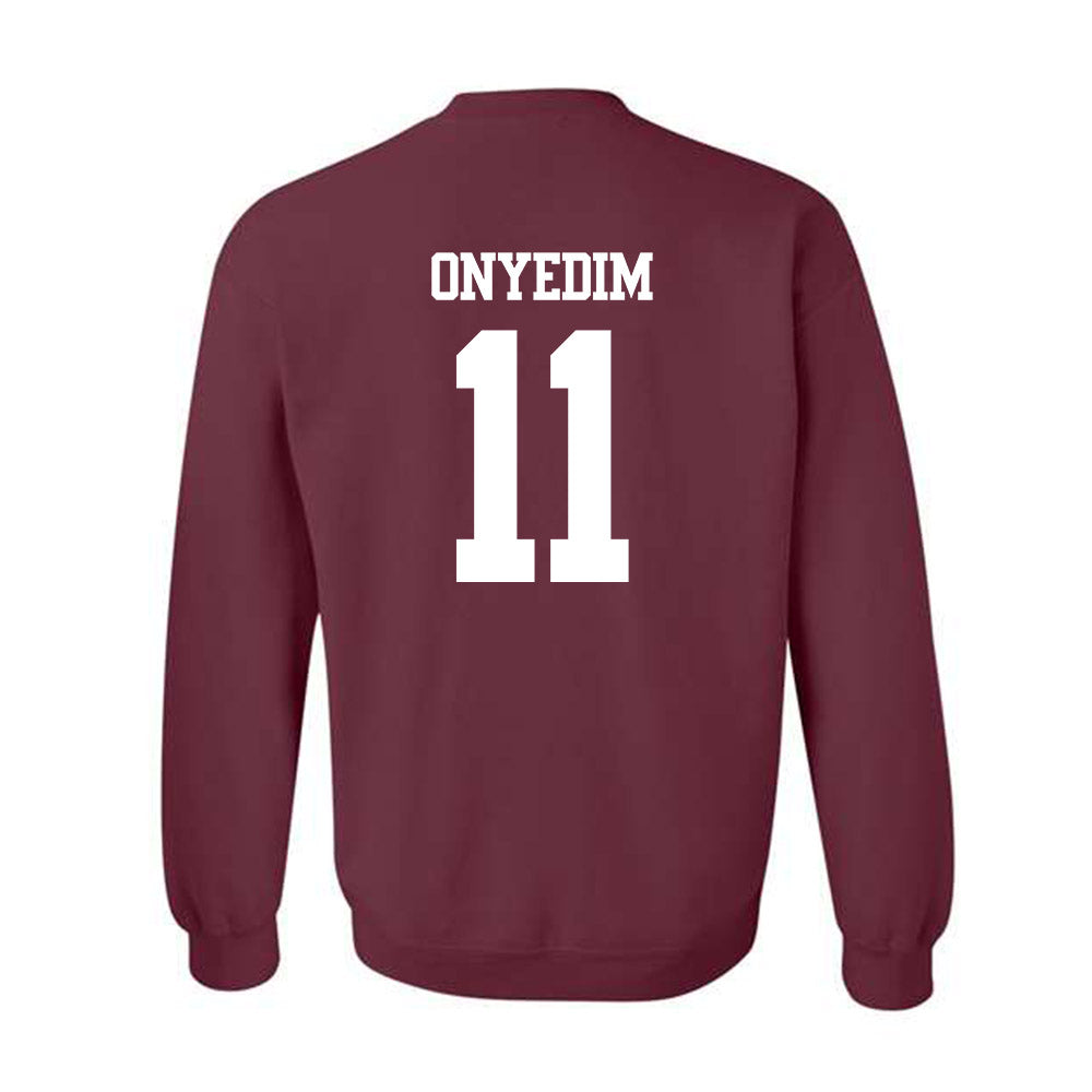 Texas A&M - NCAA Football : Tyler Onyedim - Statement Shersey Crewneck Sweatshirt-1