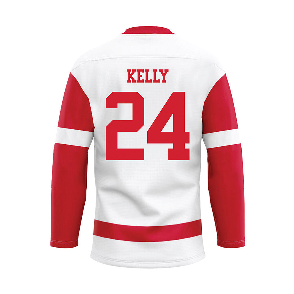 BU - NCAA Women's Ice Hockey : maeve kelly - White Hockey Jersey-1