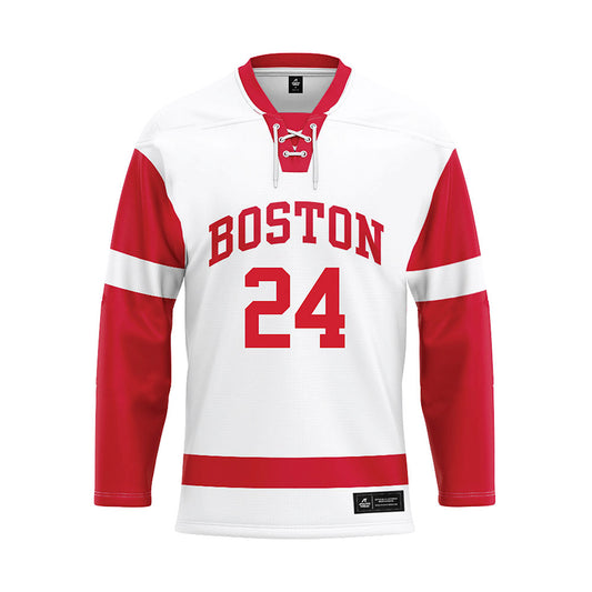 BU - NCAA Women's Ice Hockey : maeve kelly - White Hockey Jersey-0