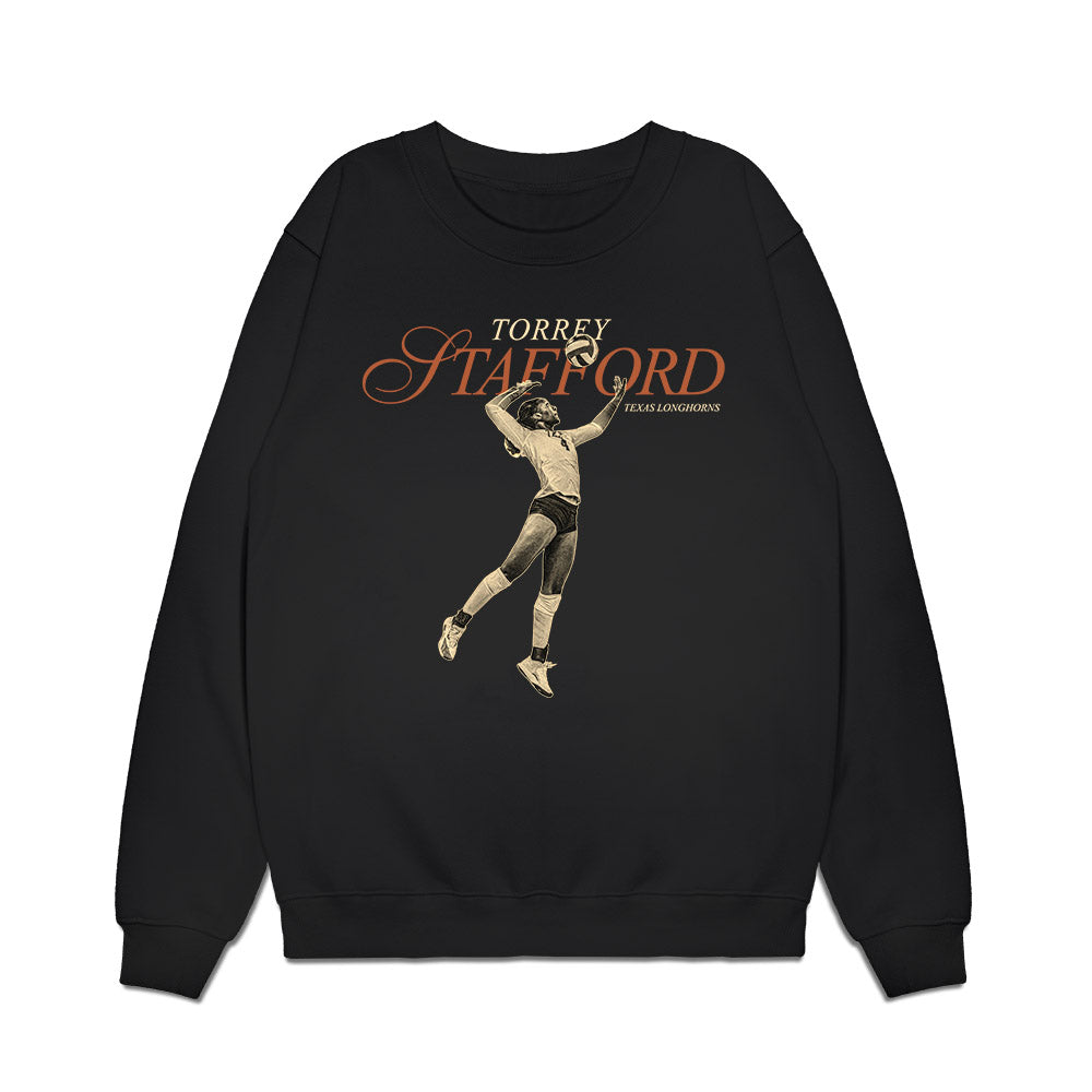 Texas - NCAA Women's Volleyball : Torrey Stafford - Legacy Premium Crewneck Sweatshirt-0