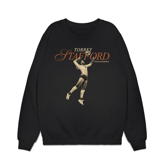 Texas - NCAA Women's Volleyball : Torrey Stafford - Legacy Premium Crewneck Sweatshirt-0