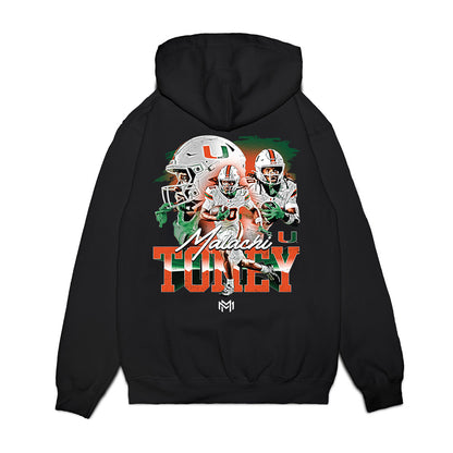 Miami - NCAA Football : Malachi Toney - Collage Premium Hooded Sweatshirt-1