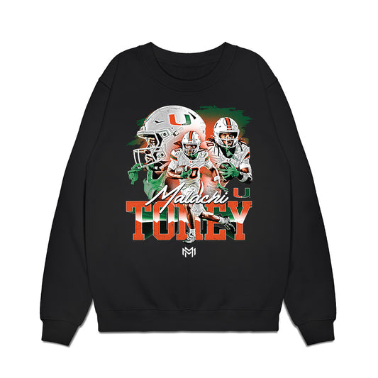 Miami - NCAA Football : Malachi Toney - Collage Premium Crewneck Sweatshirt-0
