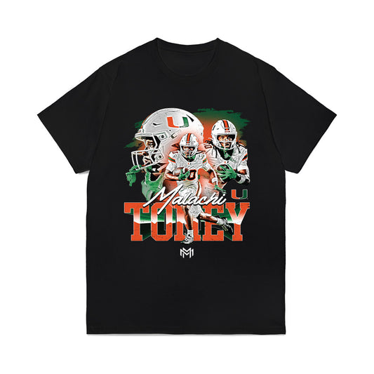 Miami - NCAA Football : Malachi Toney - Collage Comfort Colors T-Shirt-0