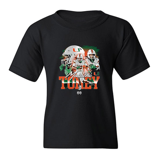Miami - NCAA Football : Malachi Toney - Collage Youth T-Shirt-0