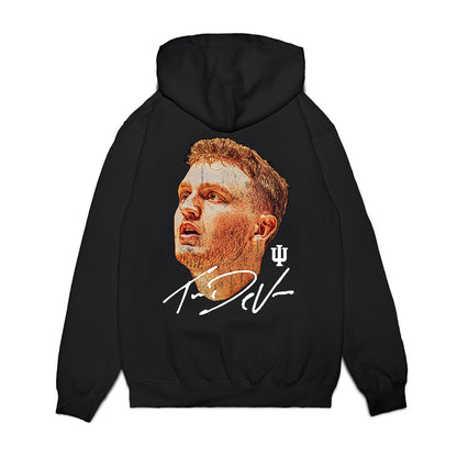 Indiana - NCAA Men's Basketball : Tucker DeVries - Game Face Premium Hooded Sweatshirt-1