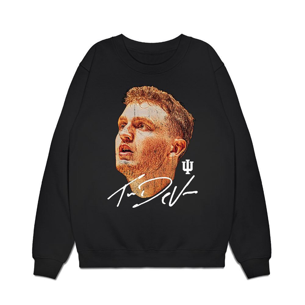 Indiana - NCAA Men's Basketball : Tucker DeVries - Game Face Premium Crewneck Sweatshirt-0
