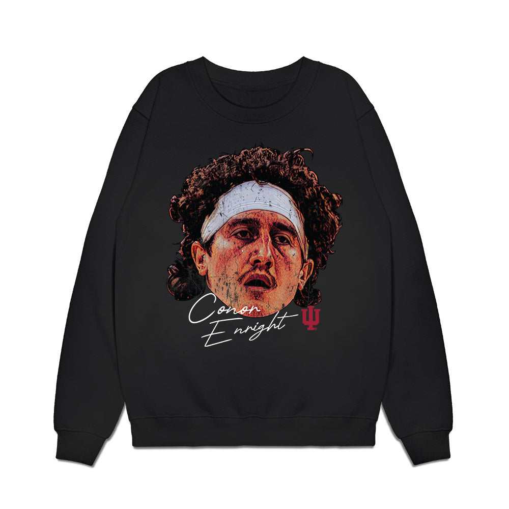 Indiana - NCAA Men's Basketball : Conor Enright - Game Face Premium Crewneck Sweatshirt-0