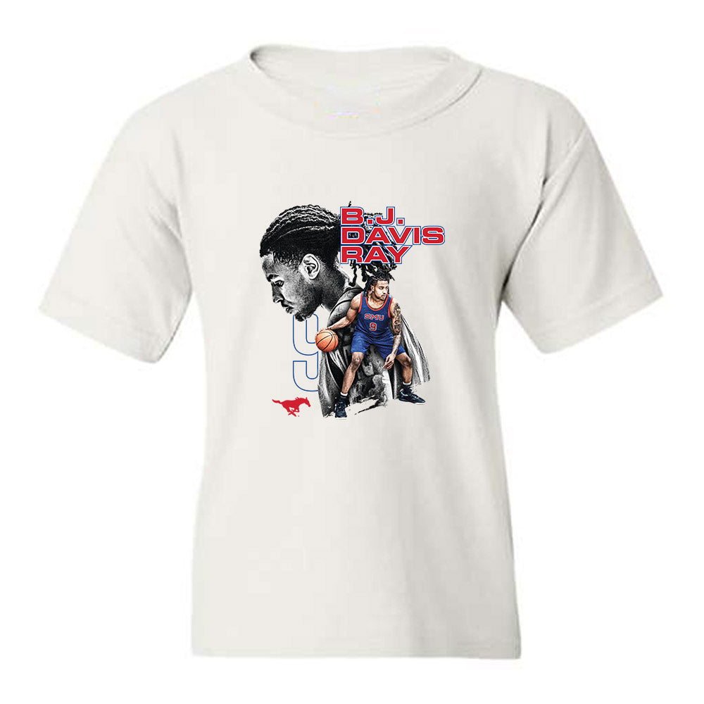 SMU - NCAA Men's Basketball : Bj Davis-Ray - Collage Youth T-Shirt-0
