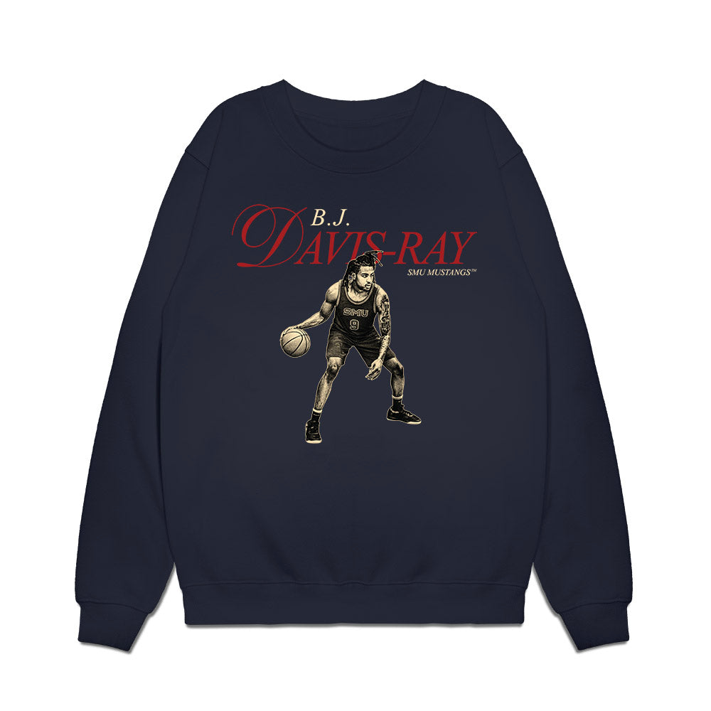SMU - NCAA Men's Basketball : Bj Davis-Ray - Legacy Premium Crewneck Sweatshirt-0