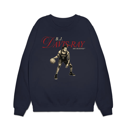 SMU - NCAA Men's Basketball : Bj Davis-Ray - Legacy Premium Crewneck Sweatshirt-0