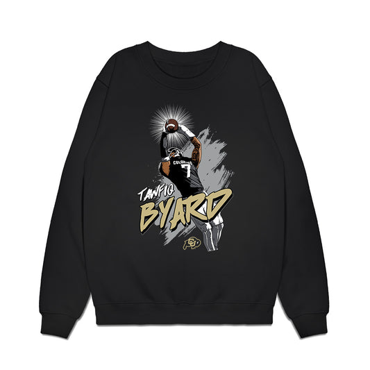 Colorado - NCAA Football : Tawfiq Byard - Graphic Tee Premium Crewneck Sweatshirt-0