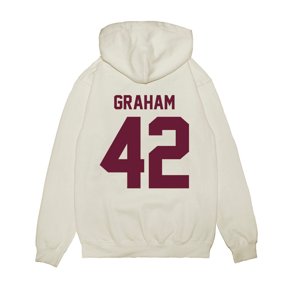 Texas A&M - NCAA Football : Jackson Graham - Vintage Premium Hooded Sweatshirt-1