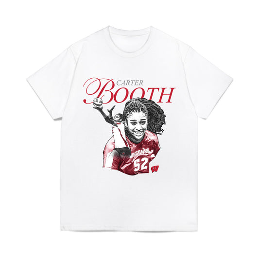 Wisconsin - NCAA Women's Volleyball : Carter Booth - Collage Comfort Colors T-Shirt-0