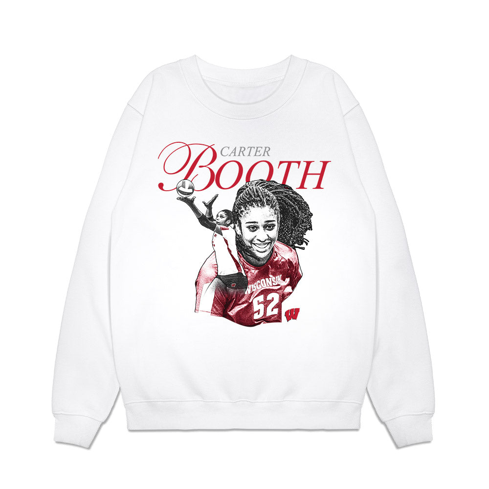 Wisconsin - NCAA Women's Volleyball : Carter Booth - Collage Premium Crewneck Sweatshirt-0