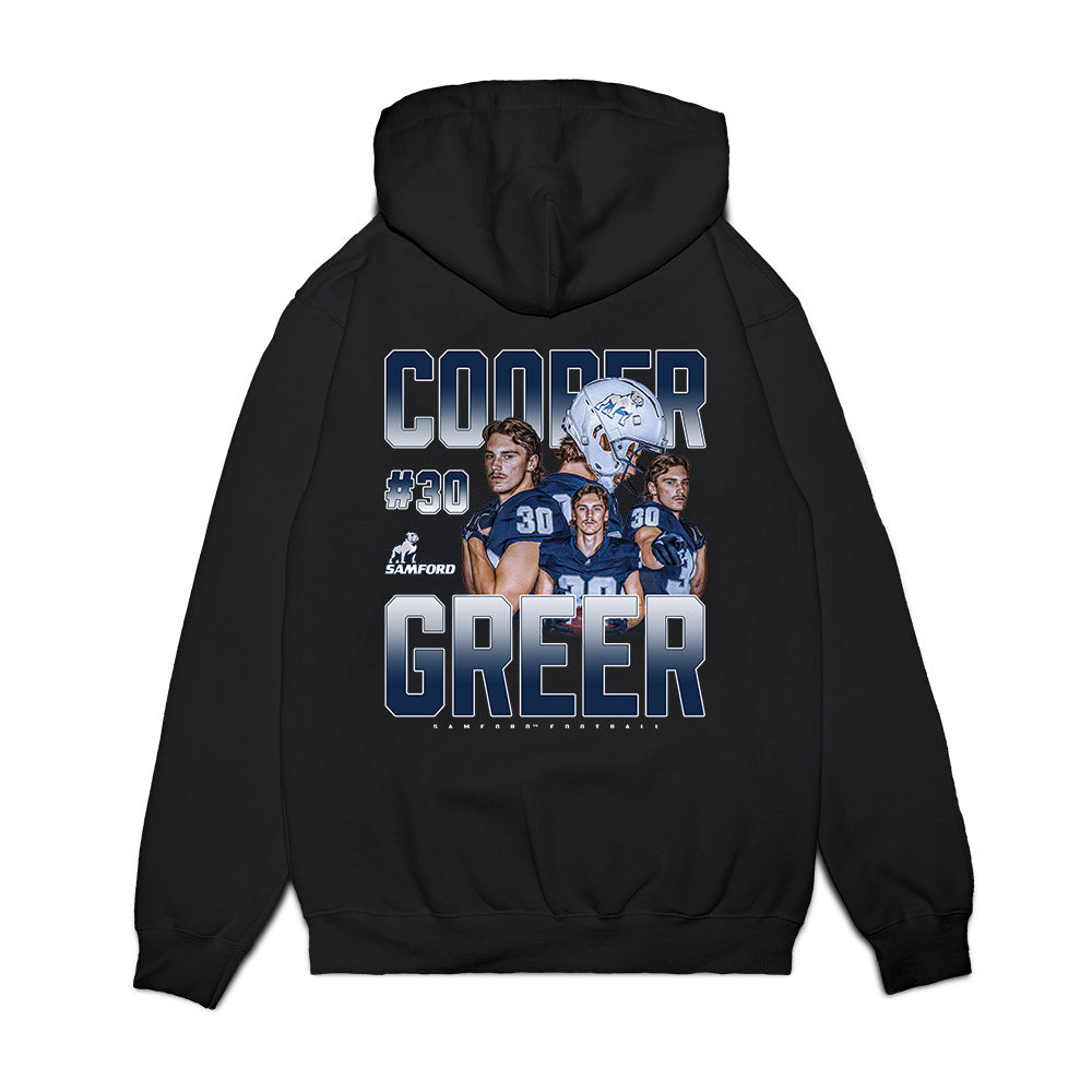 Samford - NCAA Football : Cooper Greer - Collage Premium Hooded Sweatshirt-1