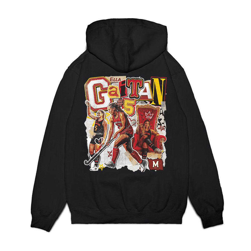 Maryland - NCAA Women's Field Hockey : Ella Gaitan - Collage Premium Hooded Sweatshirt-1
