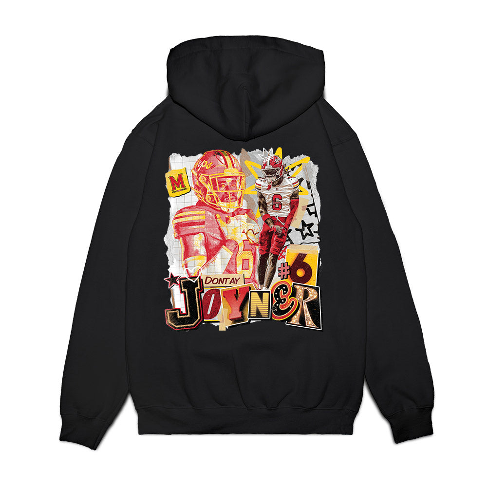Maryland - NCAA Football : Dontay Joyner - Collage Premium Hooded Sweatshirt-1