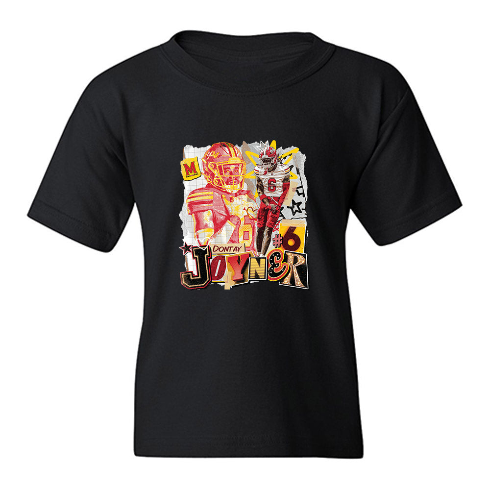 Maryland - NCAA Football : Dontay Joyner - Collage Youth T-Shirt-0