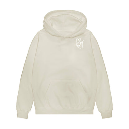 St. Johns - NCAA Women's Soccer : Iris de Rouw - Caricature Premium Hooded Sweatshirt-0