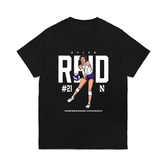 Northwestern - NCAA Women's Volleyball : Rylen Reid - Caricature Comfort Colors T-Shirt-0
