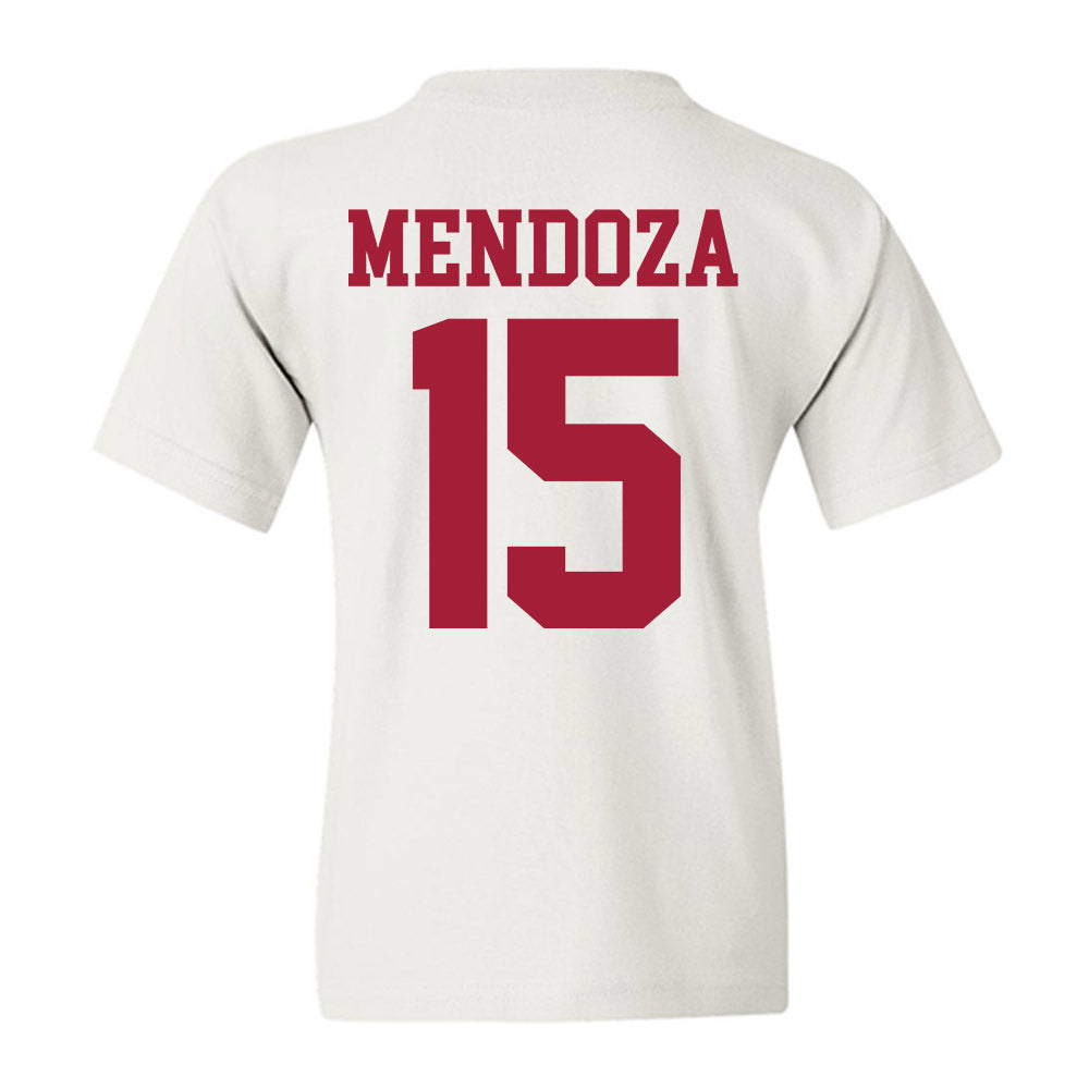 Indiana - NCAA Football : Fernando Mendoza - Heisman Finalist Youth T-Shirt-1