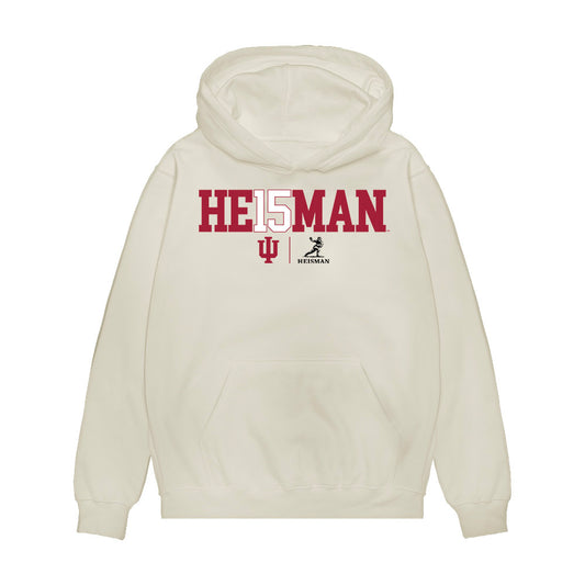 Indiana - NCAA Football : Fernando Mendoza - Heisman Winner Premium Hooded Sweatshirt-0
