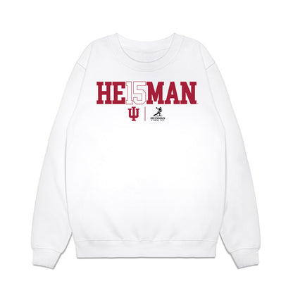 Indiana - NCAA Football : Fernando Mendoza - Heisman Finalist Premium Crewneck Sweatshirt-0