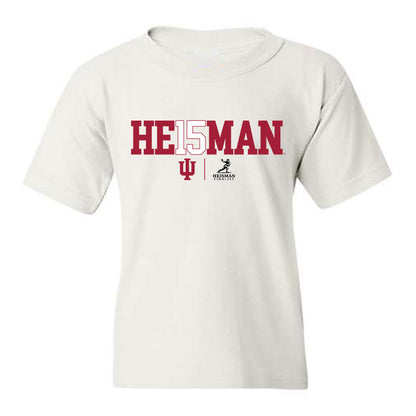 Indiana - NCAA Football : Fernando Mendoza - Heisman Finalist Youth T-Shirt-0