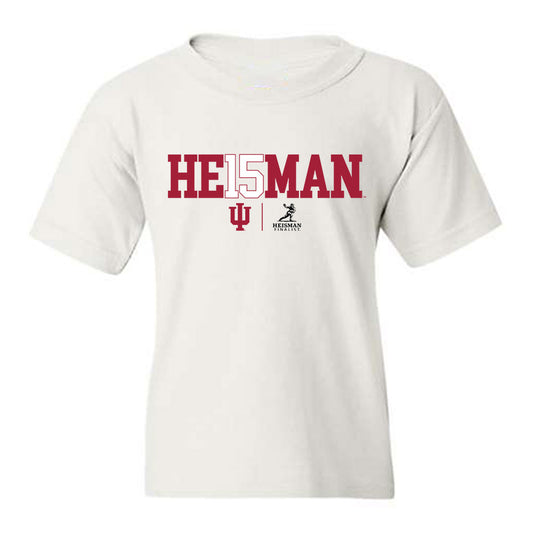 Indiana - NCAA Football : Fernando Mendoza - Heisman Finalist Youth T-Shirt-0