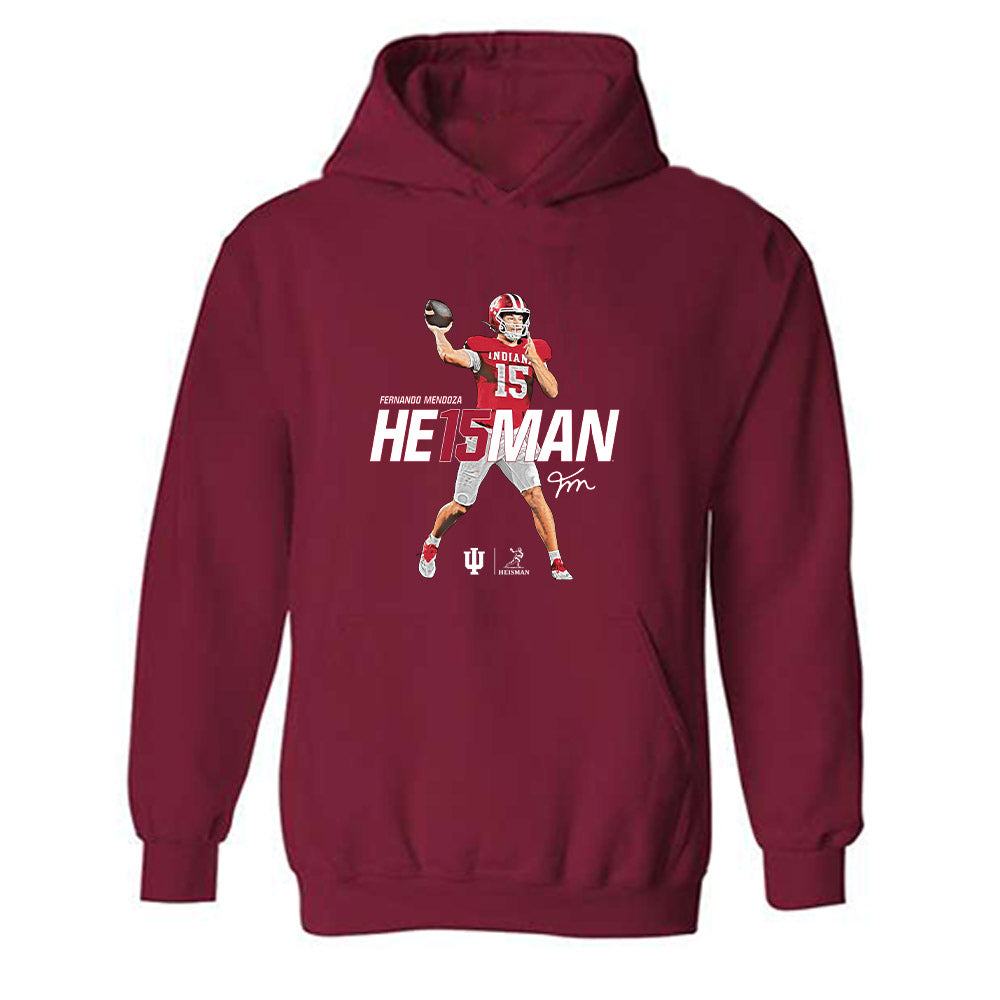 Indiana - NCAA Football : Fernando Mendoza - Heisman Winner Hooded Sweatshirt-0