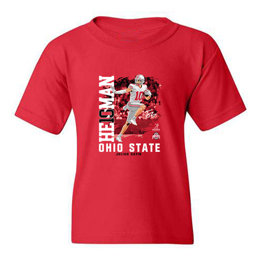 Ohio State - NCAA Football : Julian Sayin - Heisman Finalist Youth T-Shirt-0