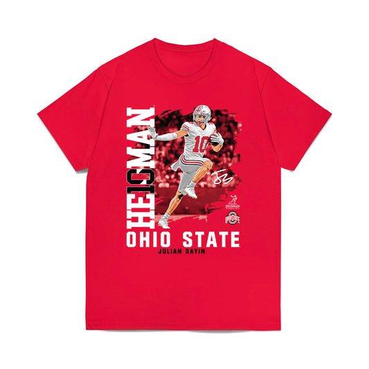 Ohio State - NCAA Football : Julian Sayin - Heisman Finalist Comfort Colors T-Shirt-0