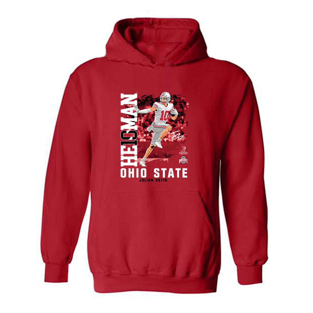 Ohio State - NCAA Football : Julian Sayin - Heisman Finalist Hooded Sweatshirt-0