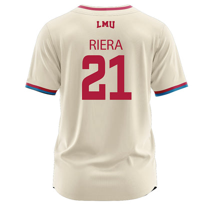 LMU - NCAA Baseball : Niko Riera - White Jersey-1
