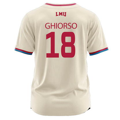LMU - NCAA Baseball : Dj Ghiorso - White Jersey-1