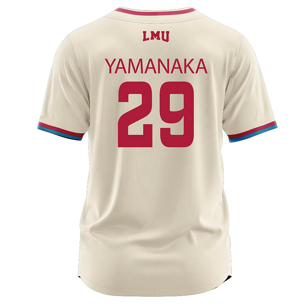 LMU - NCAA Baseball : Eli Yamanaka - White Jersey-1
