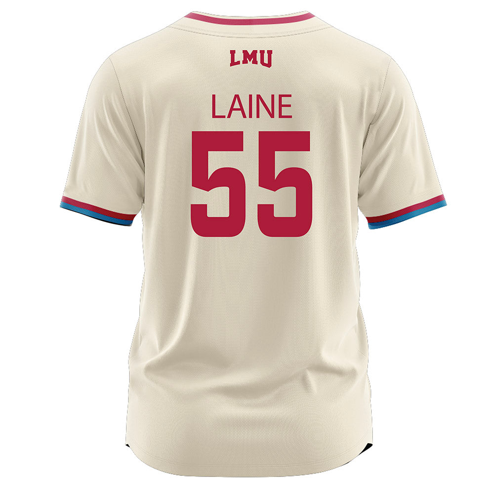 LMU - NCAA Baseball : Avery Laine - White Jersey-1