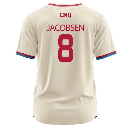 LMU - NCAA Baseball : Gavin Jacobsen - White Jersey-1