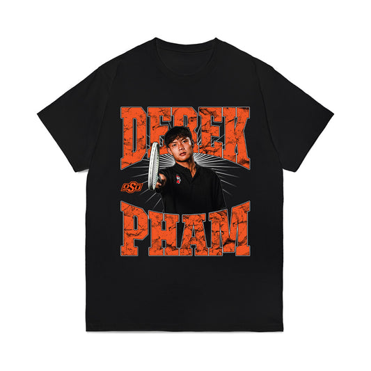Oklahoma State - NCAA Men's Tennis : Derek Pham - Collage Comfort Colors T-Shirt-0